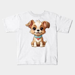 cute puppy smiling Kids T-Shirt